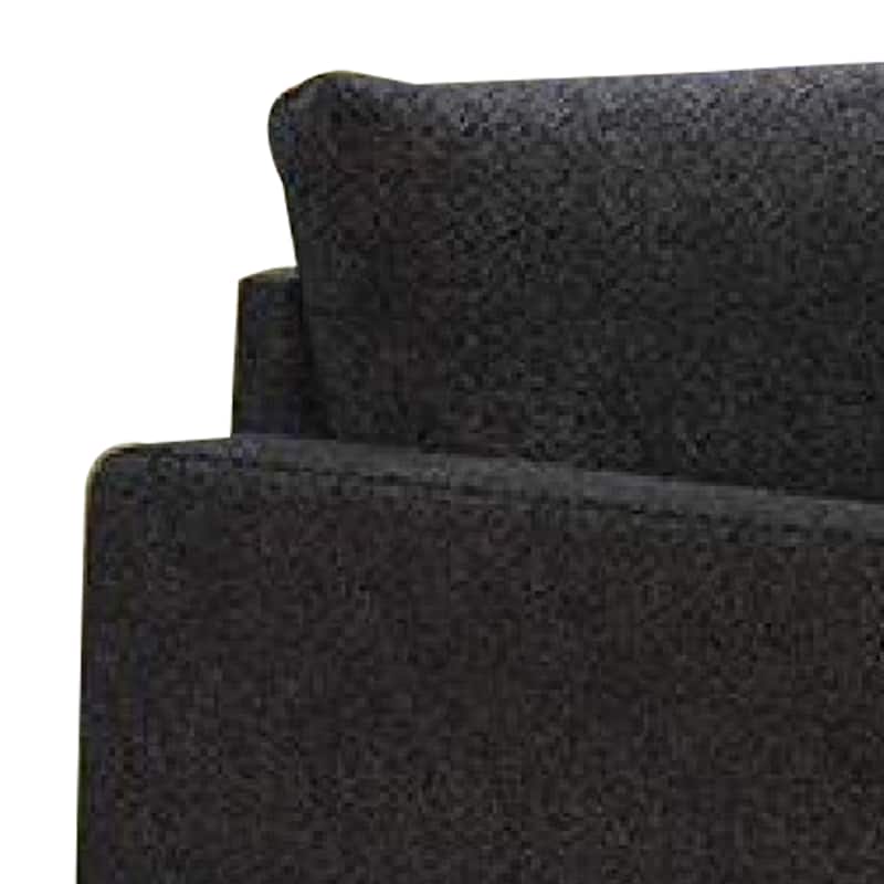 Remy Loveseat, Black Boucle, Bench-Style Seating, Gold Legs, 63 Inch