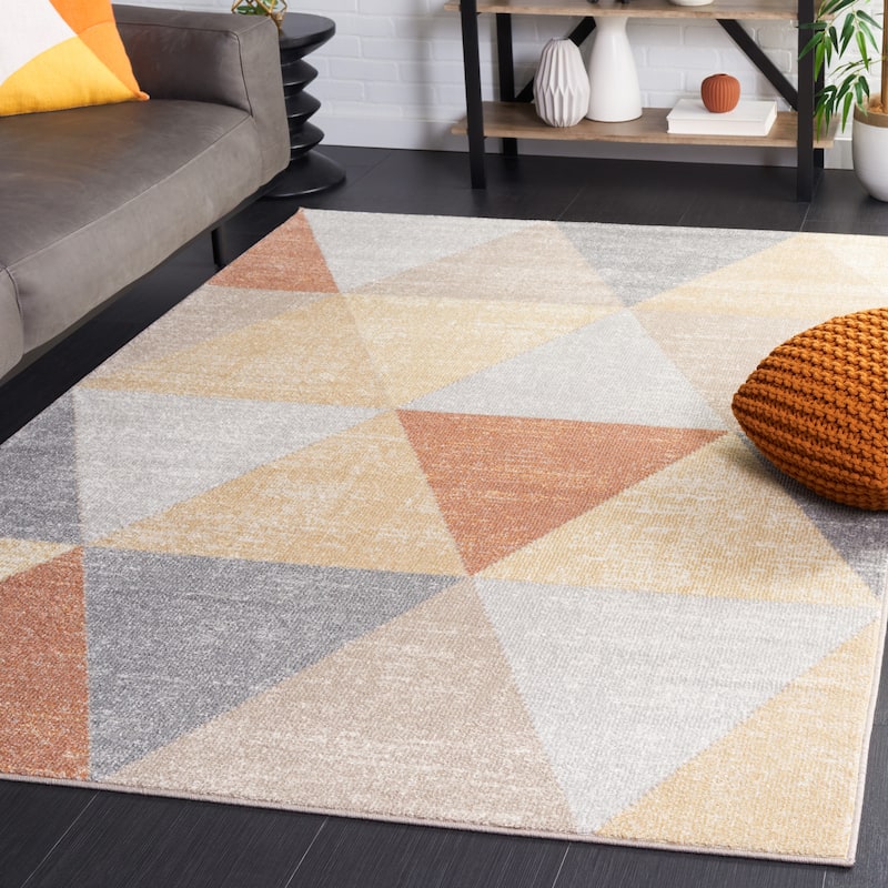 SAFAVIEH Phoenix Elfrieda Vintage Rug - 4'5" x 6'5" - Grey/Rust