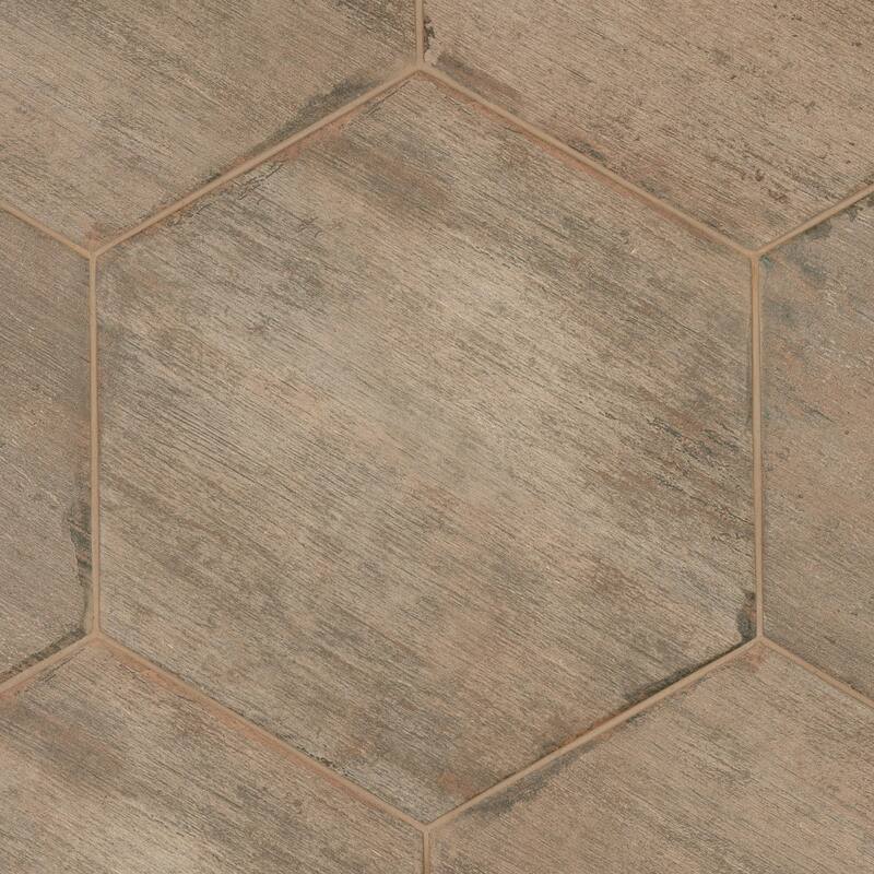 Merola Tile Retro Hex Terra 14-1/8" x 16-1/4" Porcelain Floor and Wall Tile