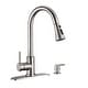 preview thumbnail 4 of 13, Proox Commercial Single Handle Pull Down Sprayer Kitchen Sink Faucet with Soap Dispenser