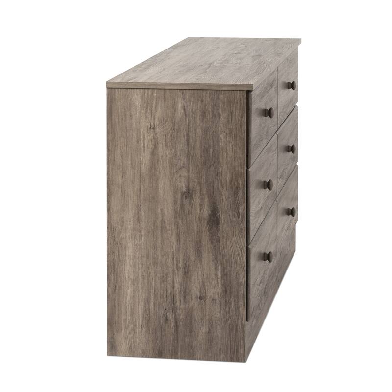Prepac Astrid 6 Drawer Double Dresser for Bedroom, Wide Chest of Drawers, Bedroom Furniture,Traditional Furniture