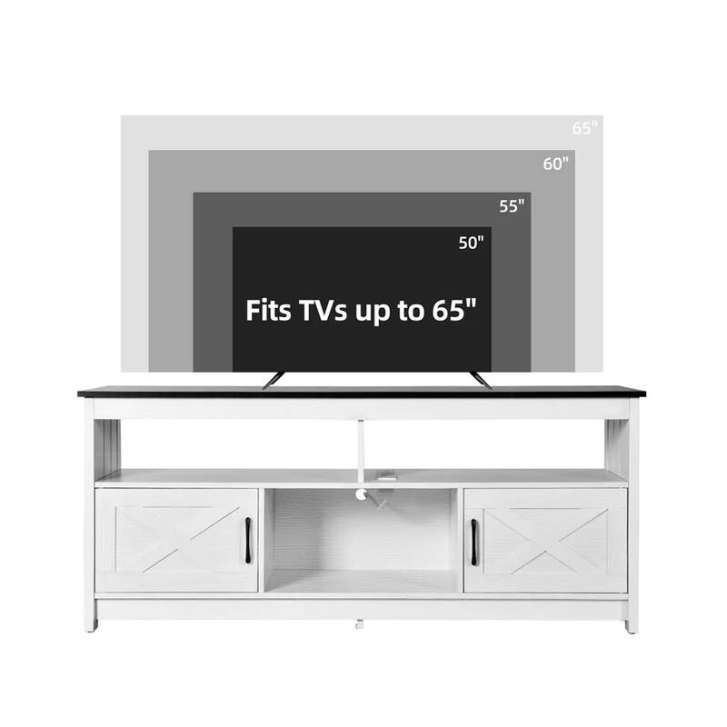 TV Stand with Power Outlets for Up to 65 Inch - 59"
