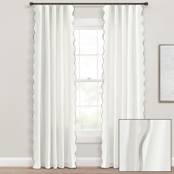 Lush Decor シアーカーテン Lush Decor シアーカーテン ブルー（青）系 LUSH DECOR(ラッシュ