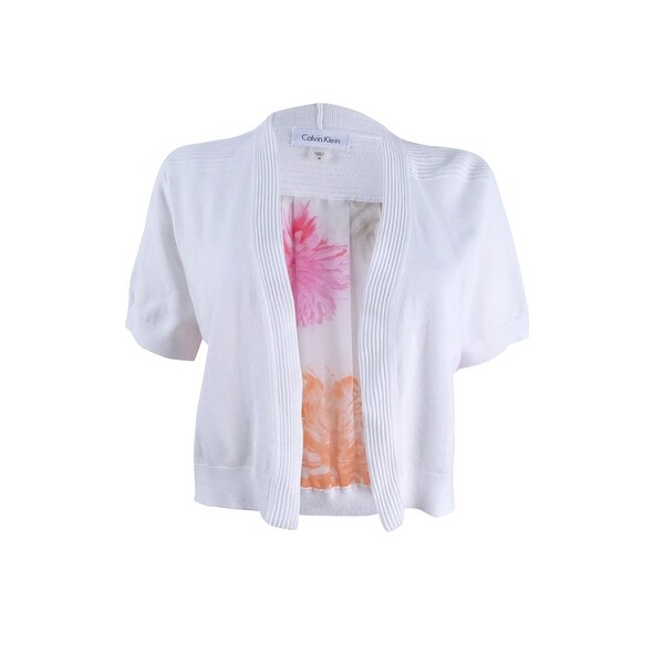 sheer short sleeve cardigan