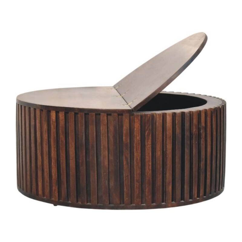 Artisan Furniture Solid Wood Stirrup Curve Bench, Brown