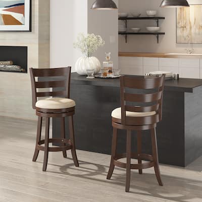 Rovinj Ladder Back 24"H Swivel Counter Height Stool
