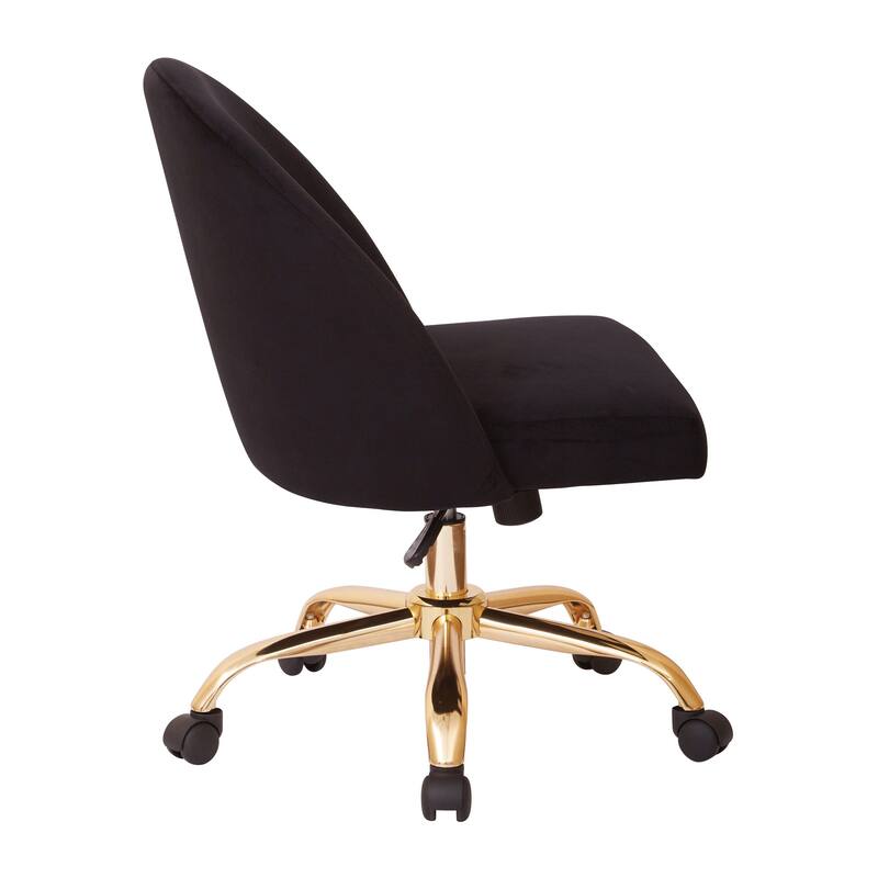 Layton Mid-Back Office Chair with Gold Base - Overstock - 22695096