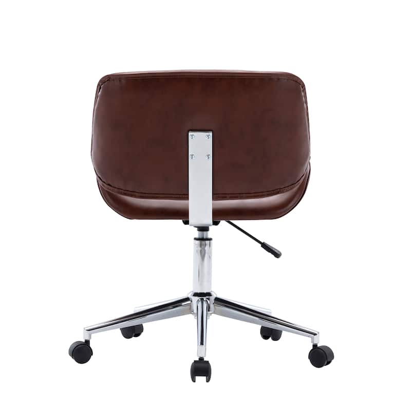 Porthos Home Orli Faux Leather or Fabric Mid-Century Office Chair