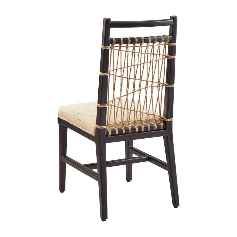 Fender String Mahogany Upholstered Dining Chair, Black