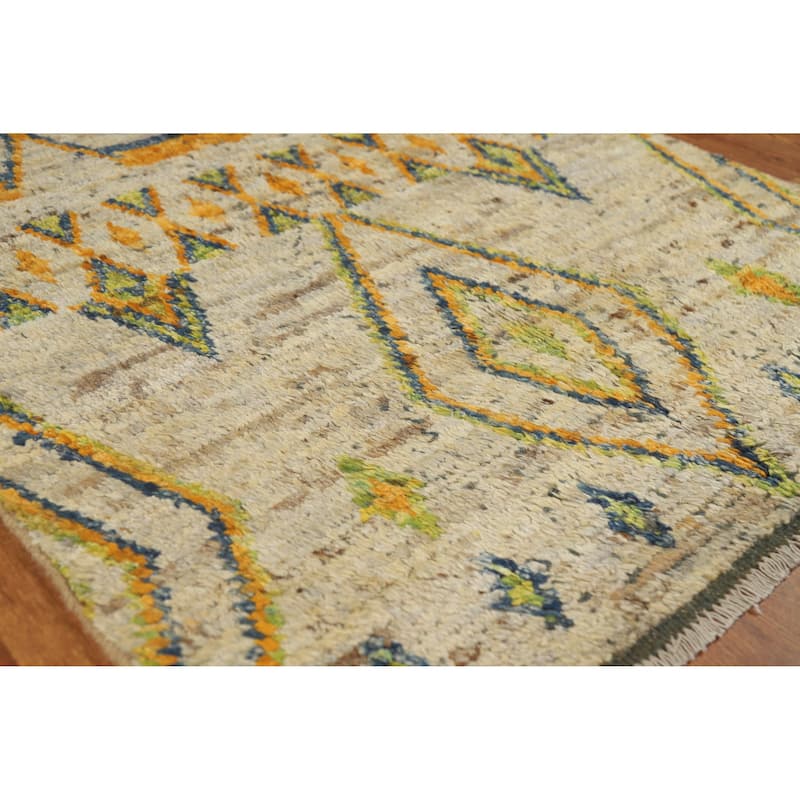 Geometric Tribal Moroccan Oriental Rug Handmade Bedroom Wool Carpet - 3'4" x 6'5" - 3'4" x 6'5" - Multi-Color