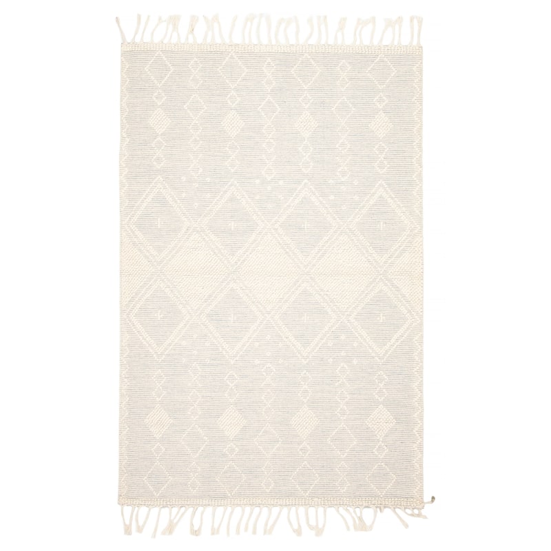 ECARPETGALLERY Braid weave Sienna Cream Wool Rug - 5'2 x 7'10 - Cream - 5'2 x 7'10