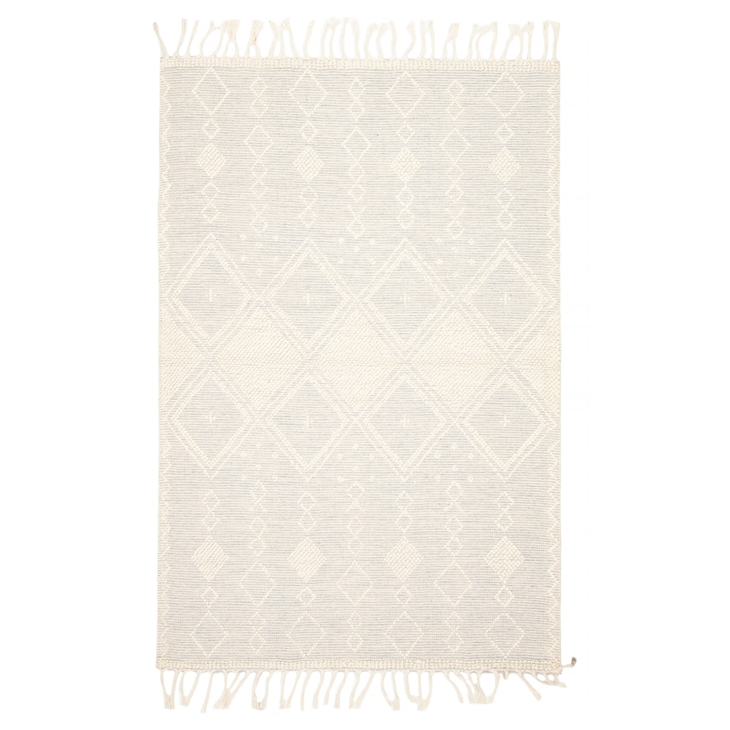 ECARPETGALLERY Braid weave Sienna Cream Wool Rug - 5'2 x 7'10
