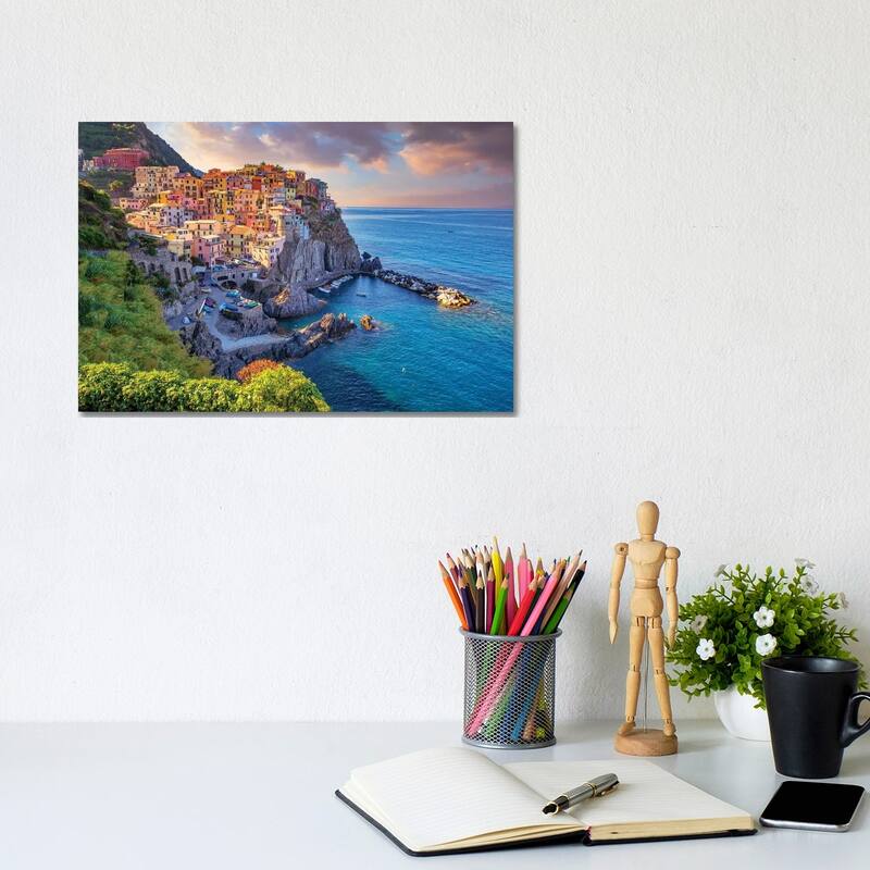 iCanvas "Summer Dream in ManarolaCinque Terre, Italy" by Susanne Kremer Canvas Print - 8x12x0.75