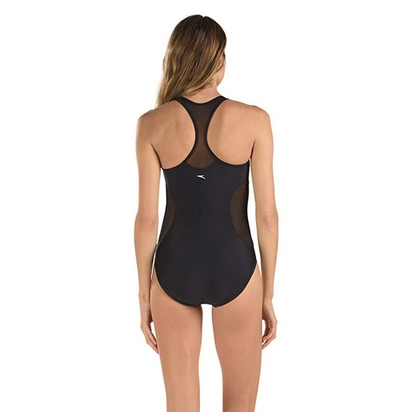 speedo zip front swimsuit