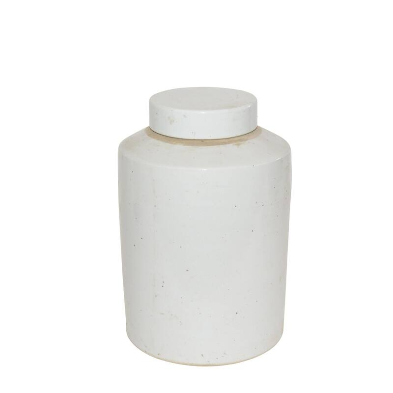 Busan White Round Tea Jar Small