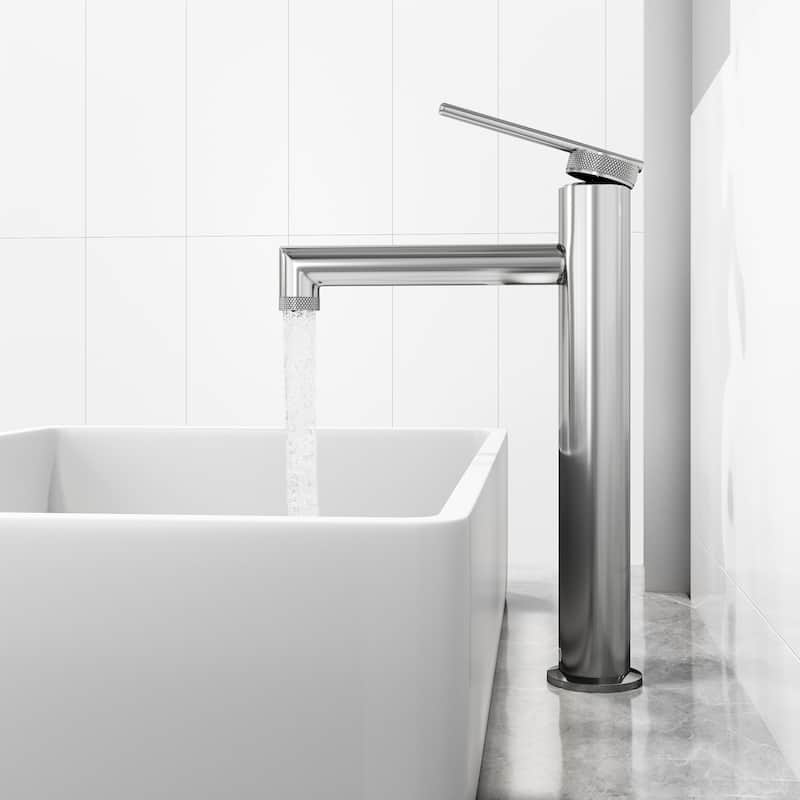 VIGO Sterling 11" H Single Handle Single Hole Bathroom Vessel Faucet - Chrome