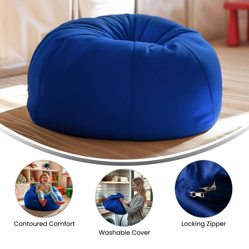 Small Refillable Bean Bag Chair for Kids and Teens