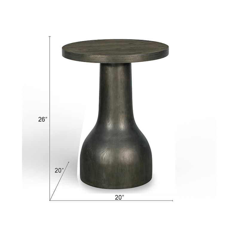 Magnussen Home Bosley Coffee Bean Round Accent Table - 20''W x 20''D x 26''H