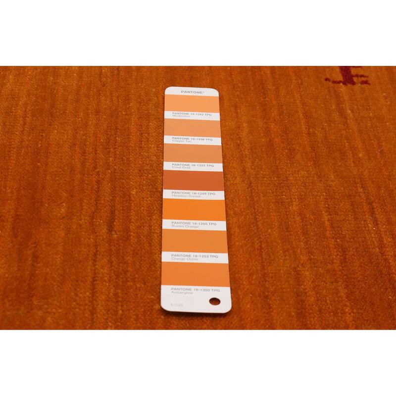 Kashkuli Gabbeh Orange Rug 3'10" x 5'6" - 3'10 x 5'6