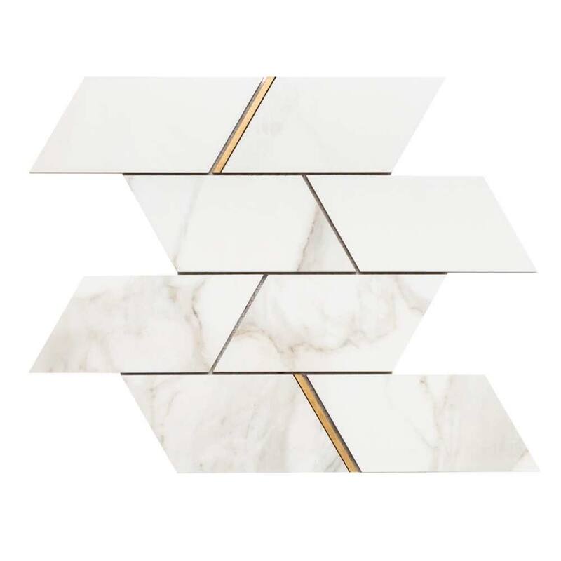 The Tile Life Stately Avenue 11x12 Calacatta Gold Porcelain Floor & Wall Tile