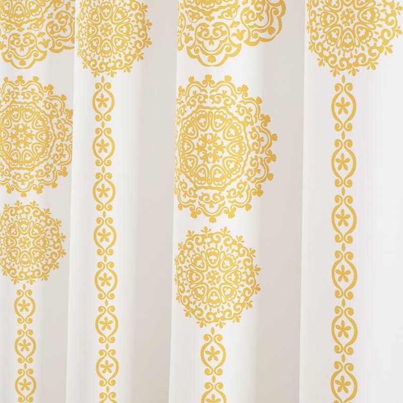 Lush Decor Stripe Medallion Shower Curtain