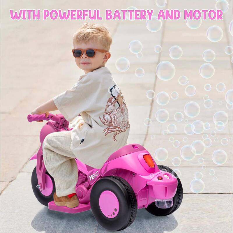 Kids Electric Motorcycle with Bubble Function
