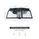 preview thumbnail 17 of 21, 2-Light Black Outdoor Farmhouse Flush Mount Ceiling Light