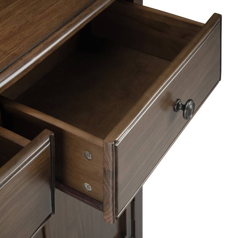 WYNDENHALL Hampshire Solid Wood 42" Wide Storage Bench & 40" Wide Storage Cabinet