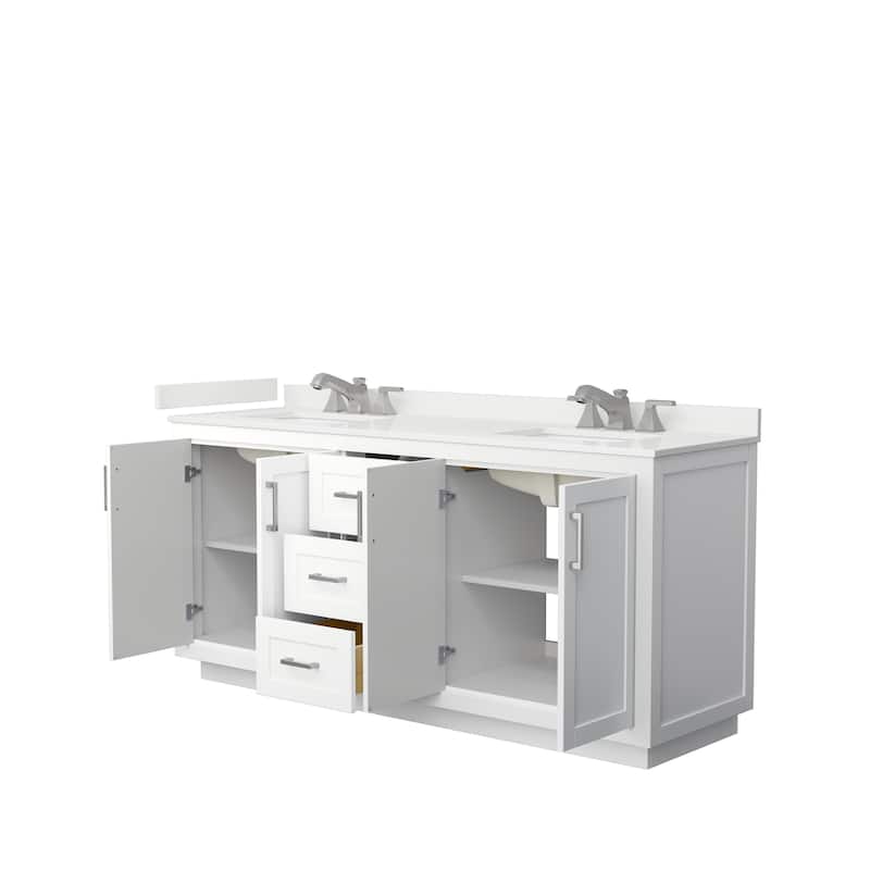 Miranda 72-inch Double Vanity, Quartz Top