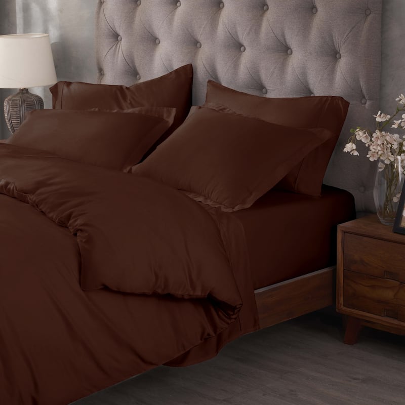 Superior Egyptian Cotton 400 Thread Count Solid Duvet Cover Set