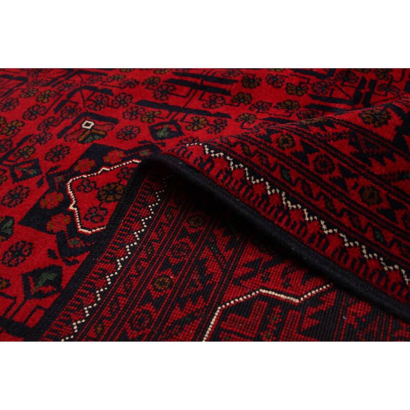 ECARPETGALLERY Hand-knotted Finest Khal Mohammadi Red Wool Rug - 4'11 x 6'9