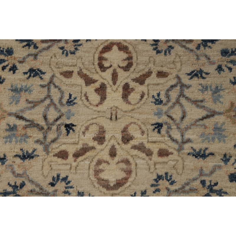 Vegetable Dye Transitional Oushak Turkish Runner Rug Wool Carpet - 3'0" x 12'5"