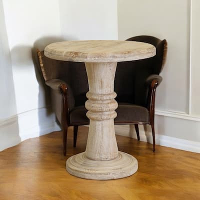 HomeRoots 28" Brown Solid Wood End Table