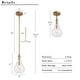 preview thumbnail 12 of 18, Marro Modern Farmhouse 6" Mini 1-Light Pendant Seeded Glass Teardrop Islands Lights Kitchen Dining Room
