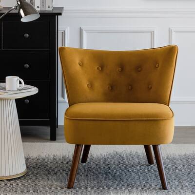 25" Wide Tufted Velvet Upholstered Acccent Chair