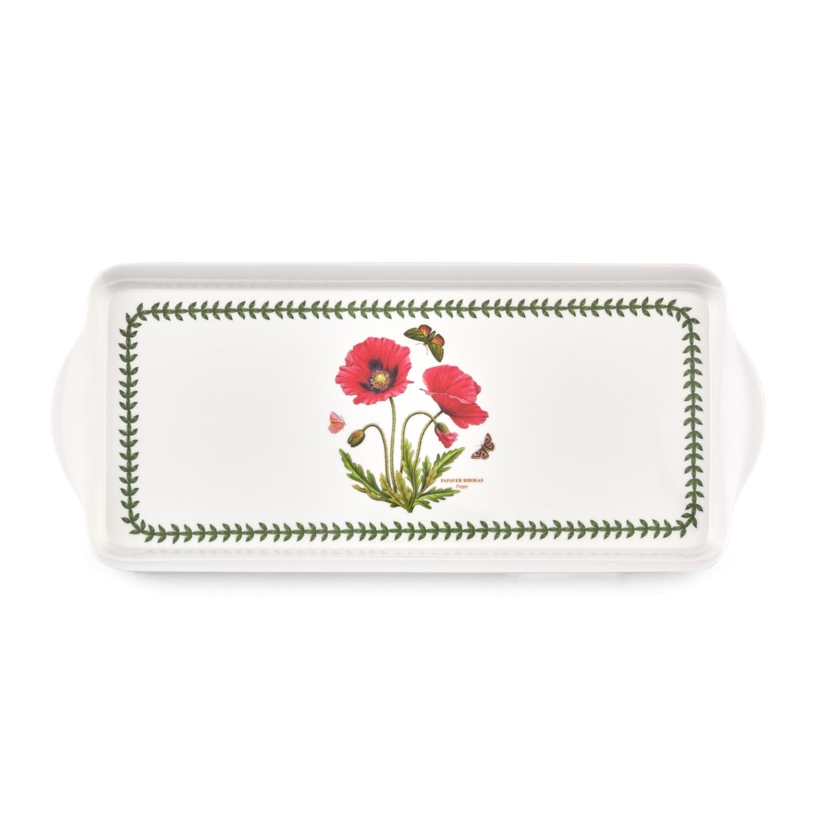 Pimpernel Botanic Garden Melamine Sandwich Tray Vibrant Poppy Dishwasher Safe - 15.25" x 6.5"