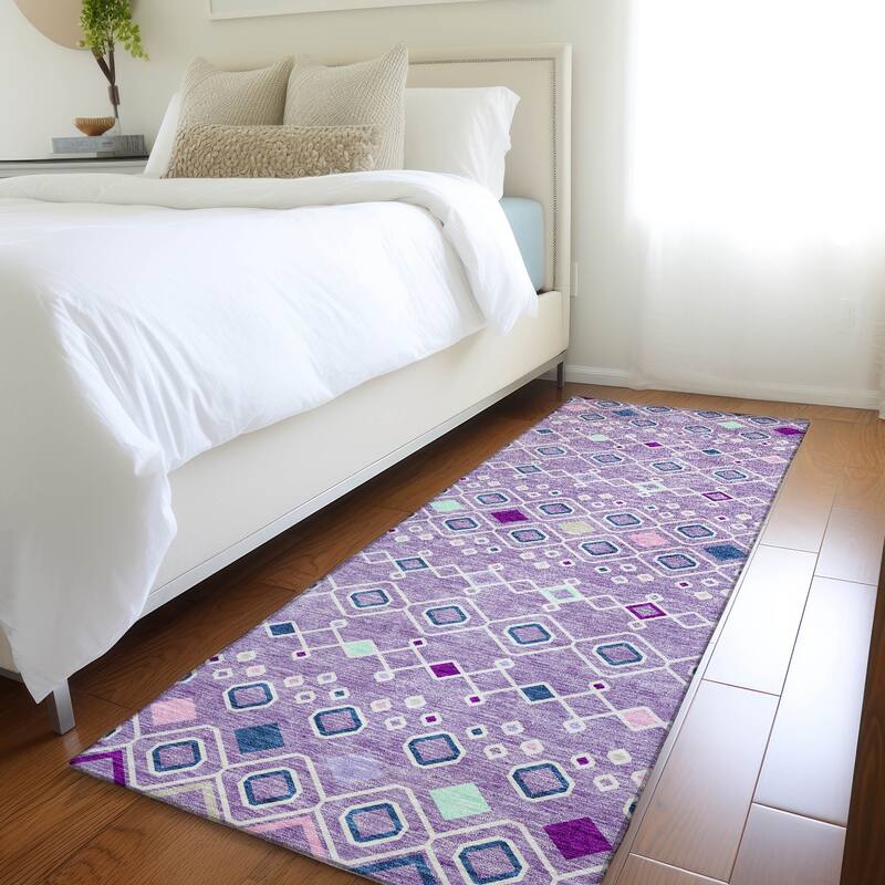 Premium Washable Super Soft Moroccan Global Mayfield Rug - Lavender - 2'3" x 7'6"