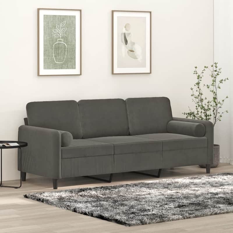 vidaXL Sofa Sectional Couch with Pillows and Cushions for Living Room Velvet