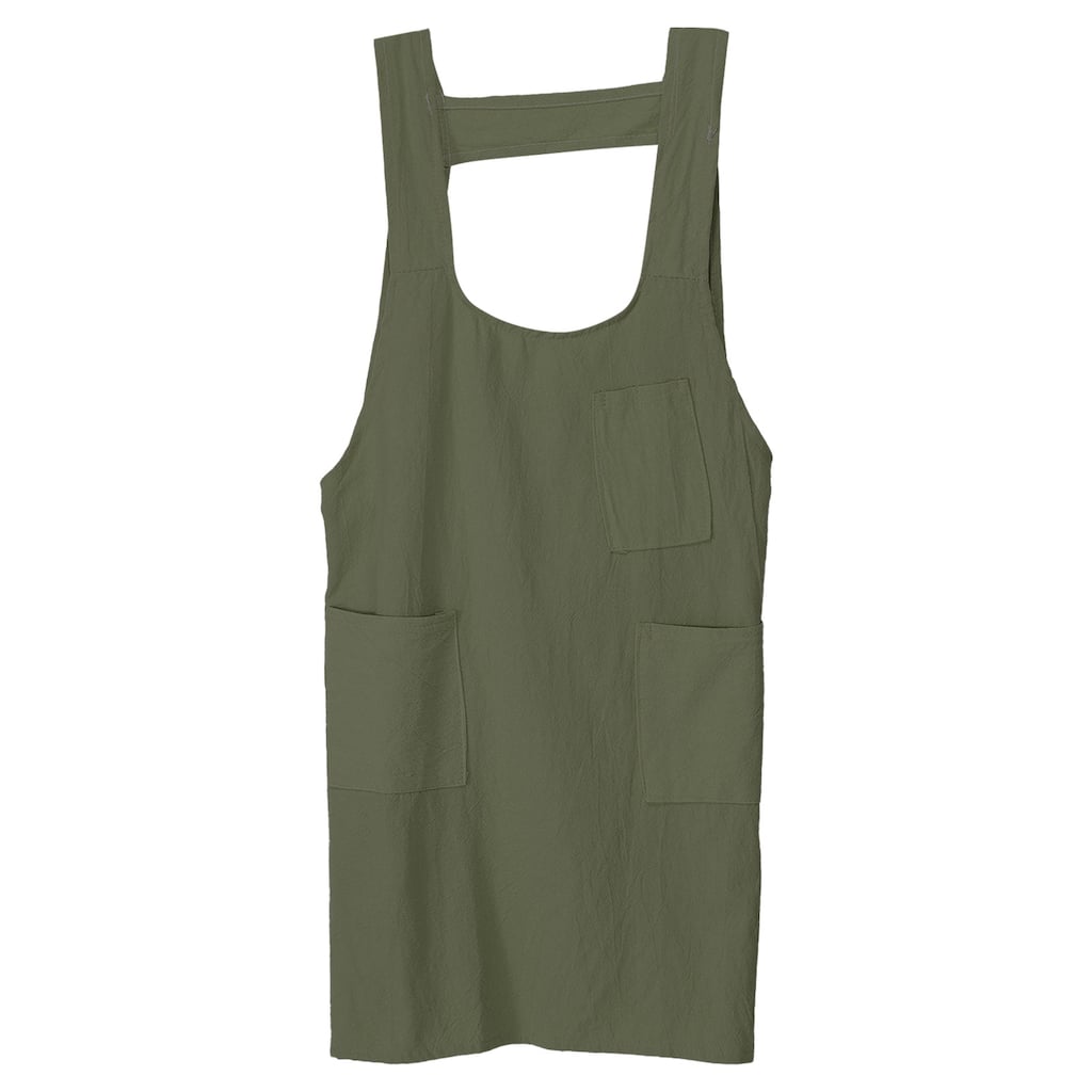 Cross Back Cotton Chef Aprons Kitchen Cooking Apron with 3 Pockets - 80x60cm