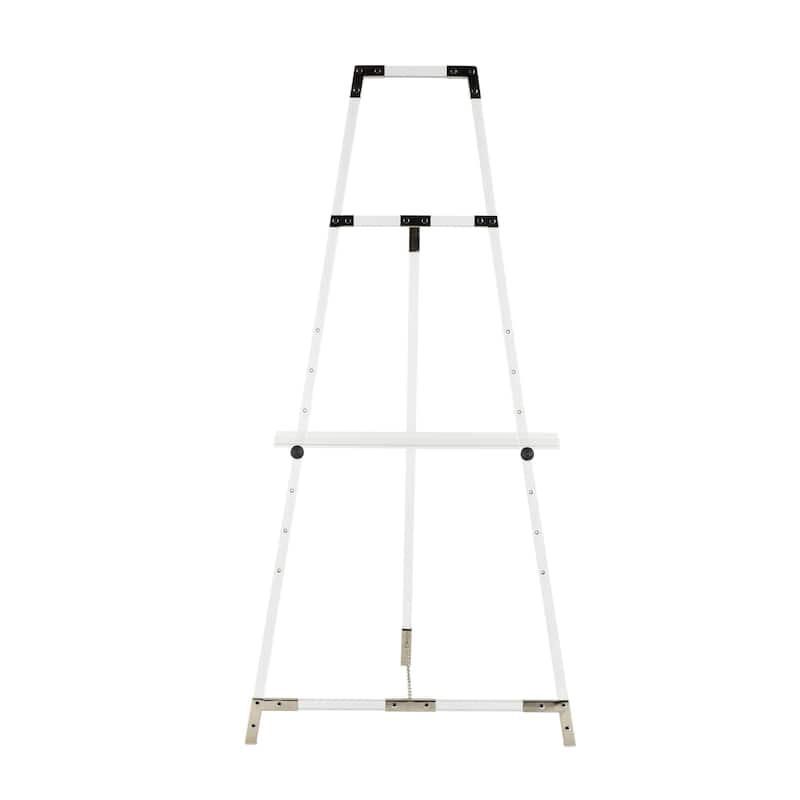 Clear Acrylic Plastic Adjustable 7 Tier Display Easel with Silver or Gold Accents and Chain Support