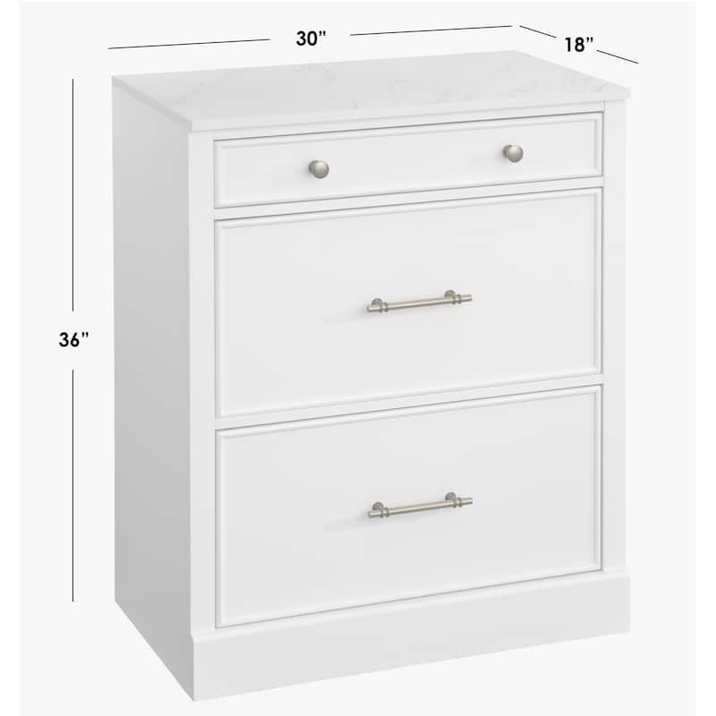 Lifestorey Monza 2-Piece Modular Bookcase with Drawers