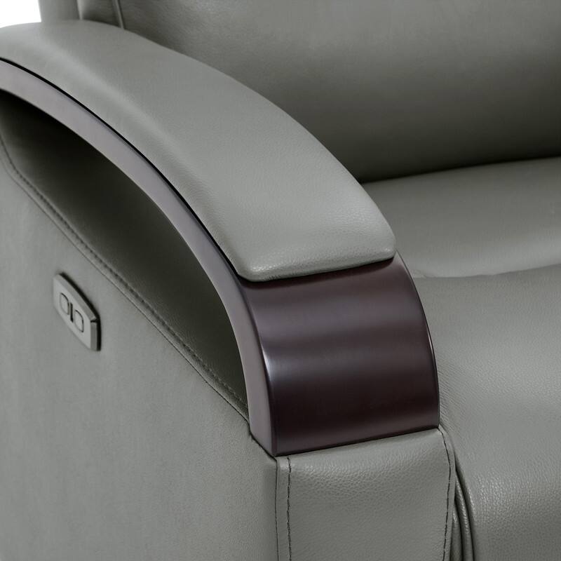 Spruce & Spring Regan Leather Power Recliner Swivel Glider Rocker with Power Headrest