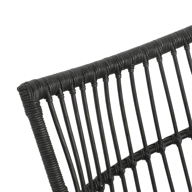 Caryl Outdoor Wicker High Back Lounge Chair (Set of 2) by Christopher Knight Home