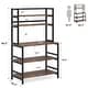 preview thumbnail 10 of 22, 5-Tier Kitchen Bakers Rack Utility Storage Shelf Microwave Oven Stand, Industrial Microwave Cart Kitchen Stand with Hutch