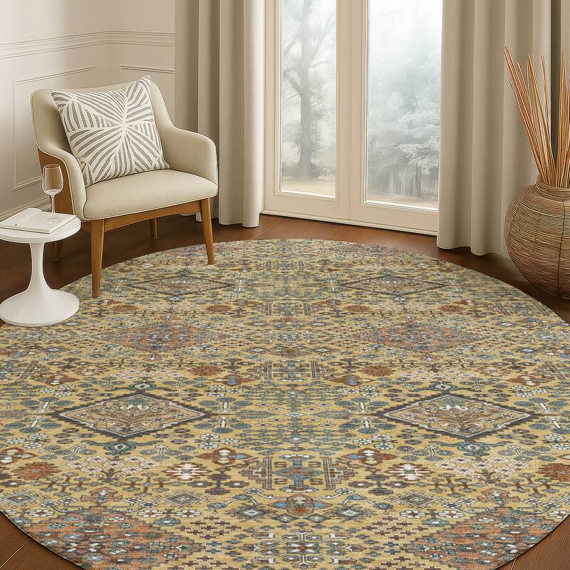 Machine Washable Indoor/ Outdoor Global Bidunga Chantille Rug