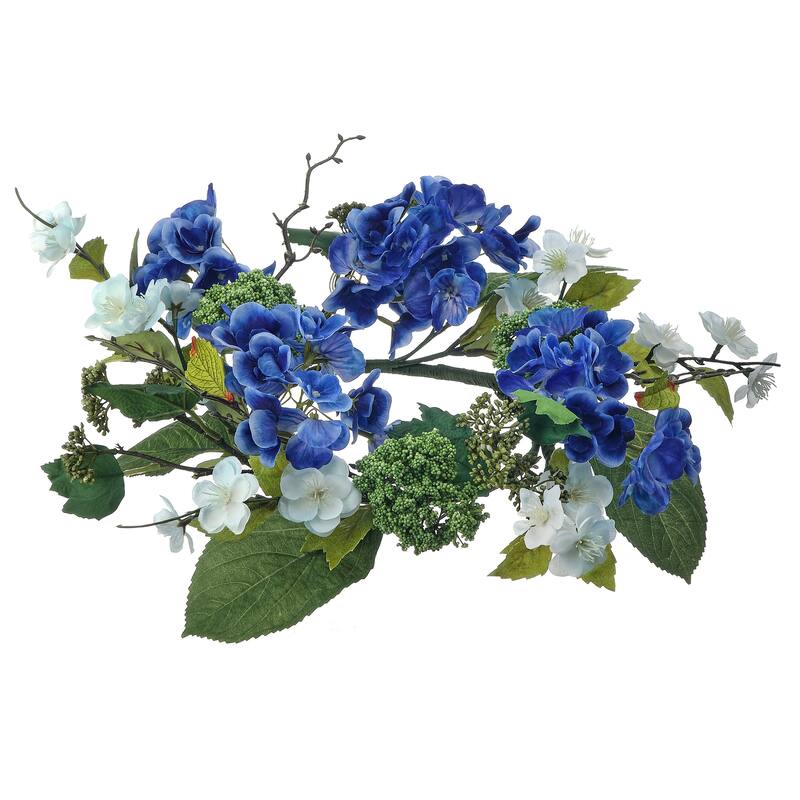 16" Garden Hydrangea Wreath