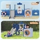 preview thumbnail 5 of 5, 5 in 1 Toddler Slide and Swing Set, Pirate Ship Themed Baby Slide for Toddlers Aged 1-3, Indoor Outdoor Toddler Playset