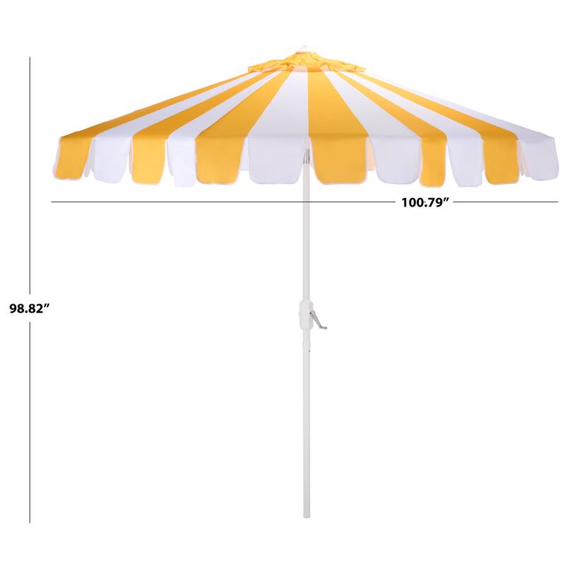 SAFAVIEH Outdoor Living Meze 9ft Crank Umbrella