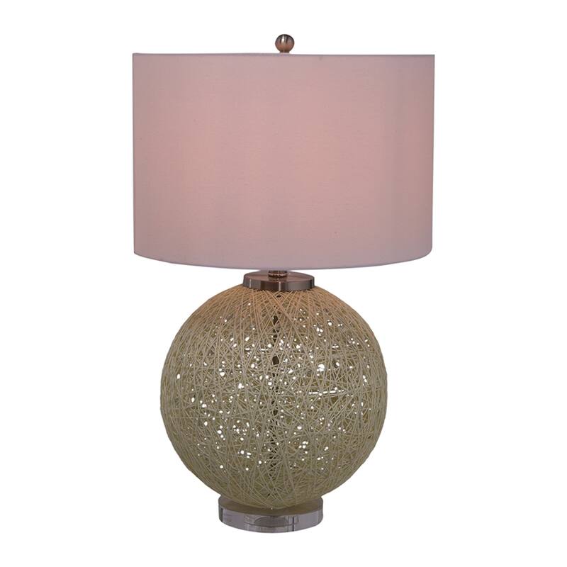 D16.1xH26" Table Lamp with Beige Paper Base