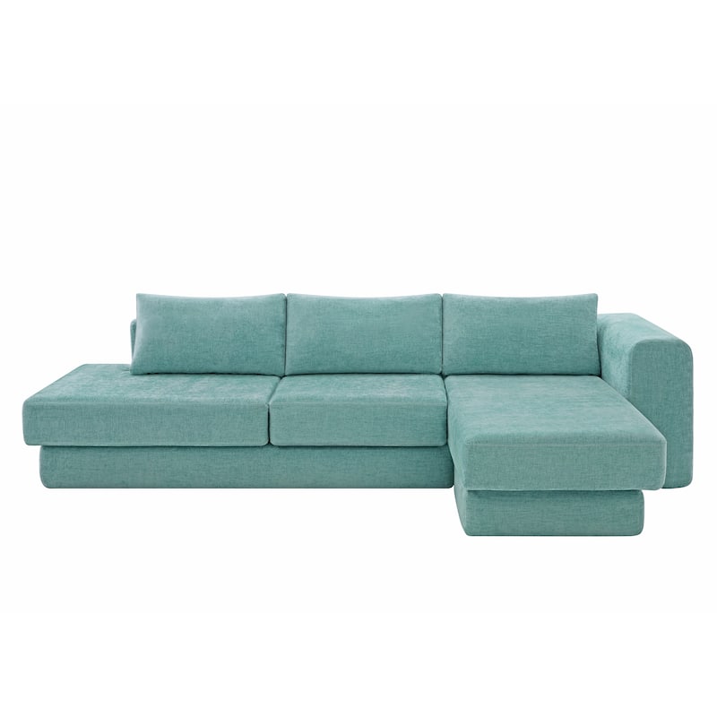 Christopher Knight Home - American Design Chenille 113" Modular Sectional Sofa with Double Layer Cushions